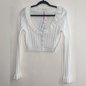 NWT For Love and Lemons x Victorias Secret Cropped Sweater Cardigan